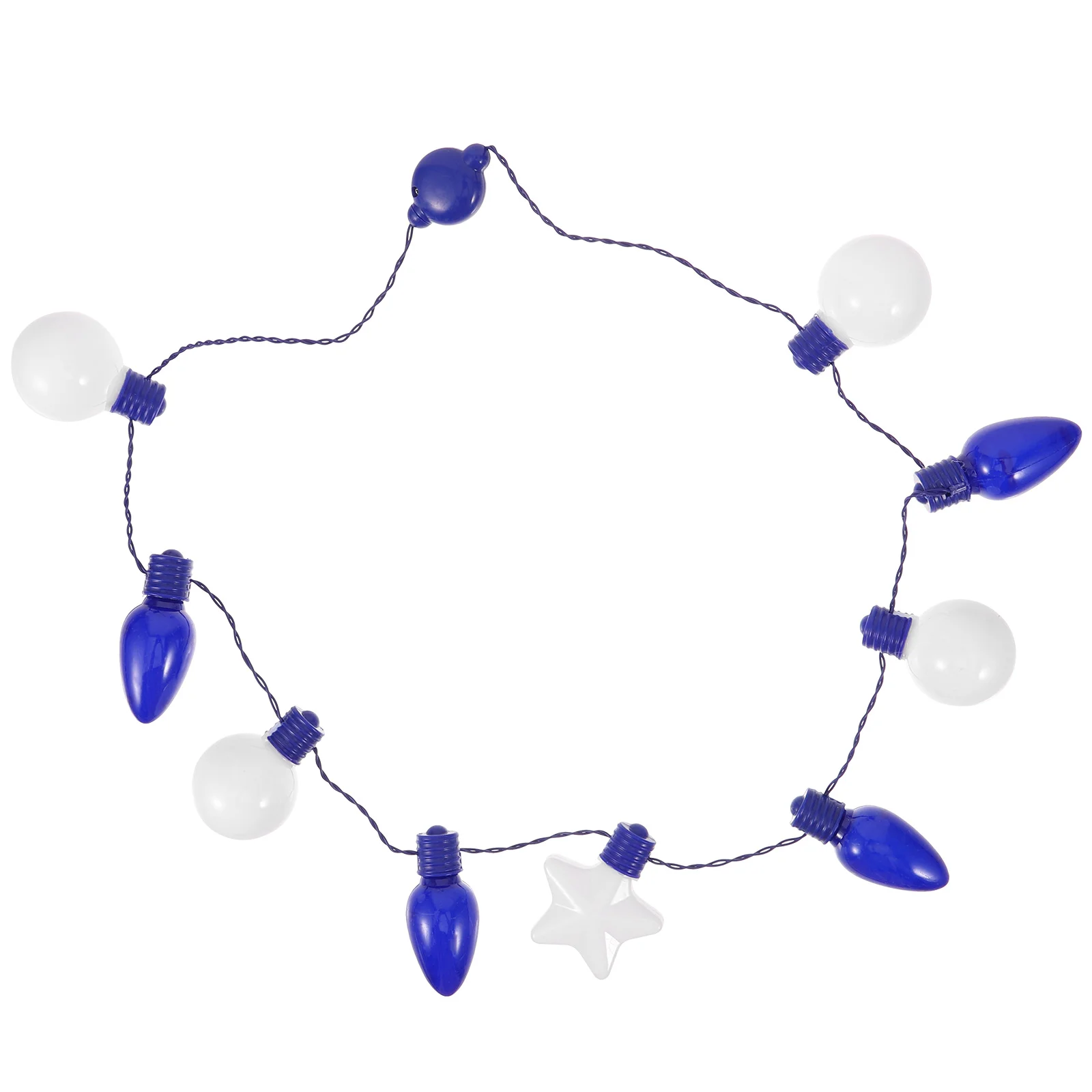 

Light Bulb Necklace LED Decor Shine Girls Costume Props Lamp Hanukkah Plastic Decorations Party Favor Bulbs