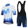 Movistar Cycling Jersey Set Summer Short Sleeve Breathable Men's MTB Bike Cycling Clothing Maillot Ropa Ciclismo Uniform Suit 1