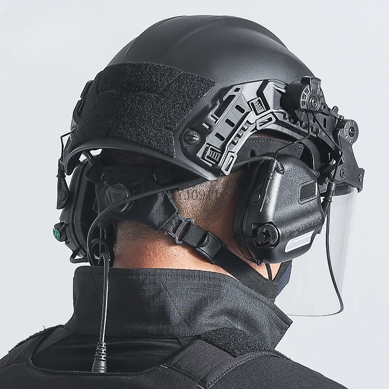 * Caschi Riot Caschi protettivi per pattuglia da lavoro all'aperto Ventilatori militari Caschi tattici Sicurezza del servizio segreto - immagine 3