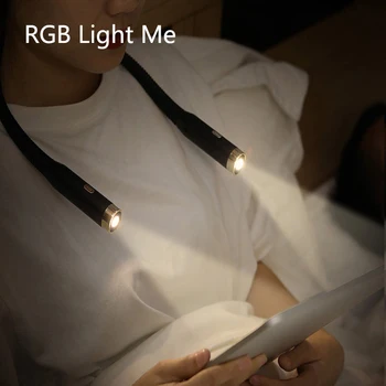 Reading in Bed Bendable Book Lights Neck Lamp with 4 LED Lights Adjustable Brightness Perfect for Sewing and Knitting 1