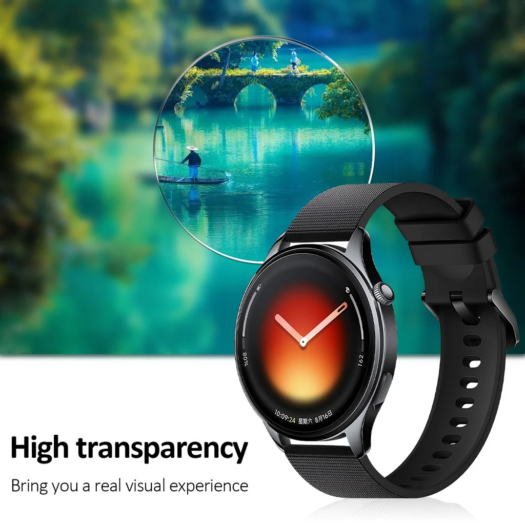 Premium 9H Tempered Glass Screen Protector for Smartwatches - HD Clear Protective Film