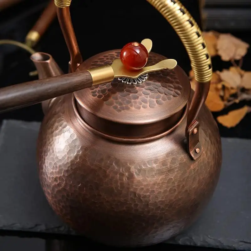 Teapot Lid Clip Wooden Handle Tea Kettle Cover Fork for Cast Iron Hot Tea Pot Heat Insulation Kettle Cover Fork