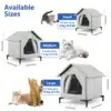 All-Season Waterproof Cat House with Ice Packs & Heating Bags, Foldable Shelter for Indoor & Outdoor Use, Available in 3 Sizes 2