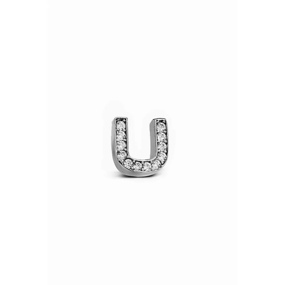 Argentum концепция-буквой U серебряное кольцо один Earrings-K078701 | Украшения и аксессуары