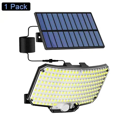 Enhanced Outdoor Solar Flood Lights - 234 LED, Motion Sensor, Remote - Controlled, IP65 Waterproof (White light)