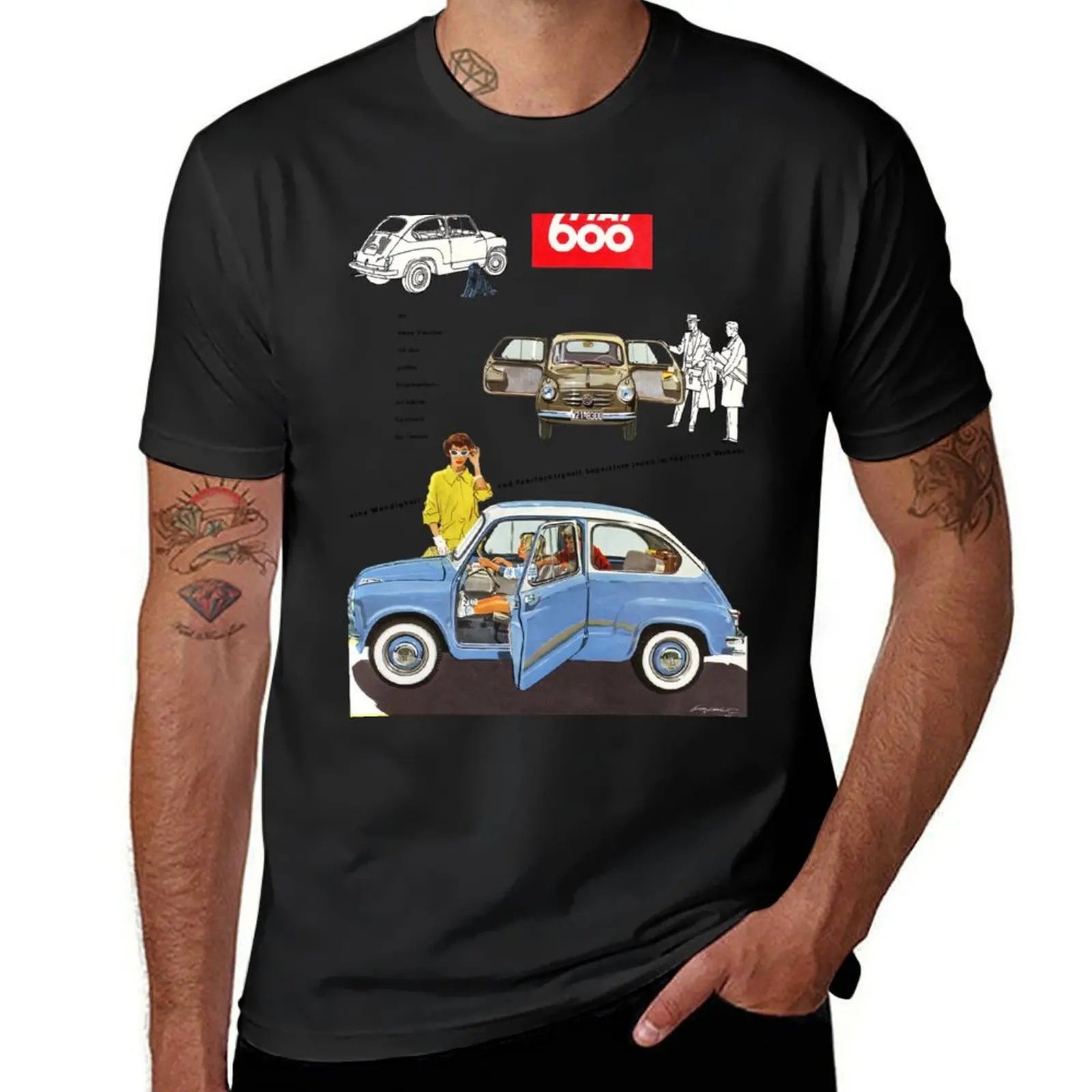 600 - ADVERT T-Shirt graphics vintage anime clothes t shirt for men