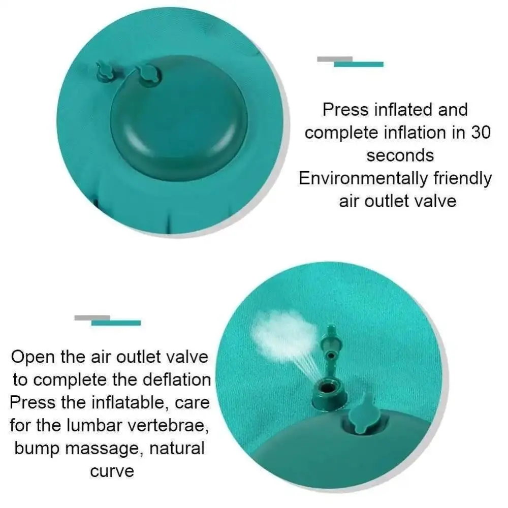 Waist Protection Inflatable Lumbar Pillow Ultralight Comfortable Chair Waist Cushion Inflatable Soft Cushion for Home Office Car