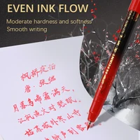 Leto Chinese style Calligraphy Brush tip Pen for Student easy writing Markers Art School Supplies Stationery Black/Red/Gold 4