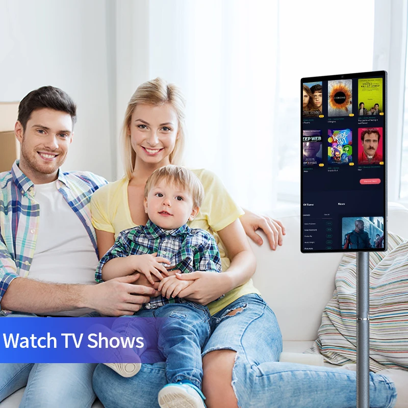 21.5 Inch Touch Display Portable Smart Touch Screen Mobile Tv Rotate Ips Screen Standing Android Tv Smart Televisor TV for Work