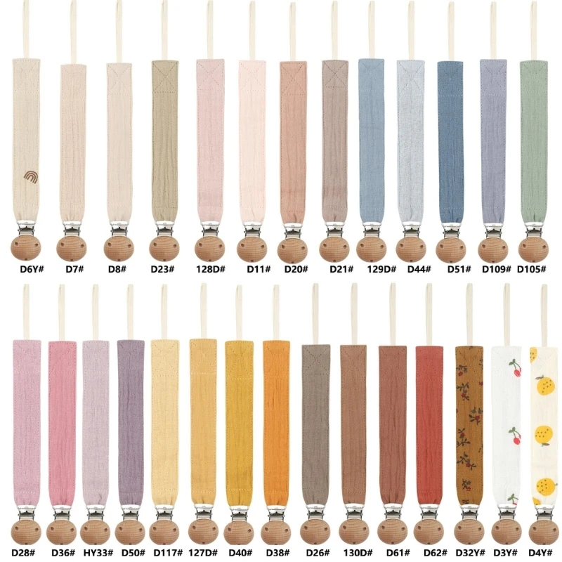 Pacifier Clip Baby Pacifier Clips Soft Cotton Pacifier Chain Nipple Bracket Holder For Nipples Toddler Toy Dummy Clip Baby Shower Gift