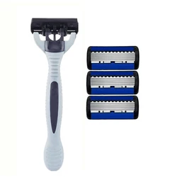 Razor Classic 6 - Layer Safety Shaver for Smooth & Effortless Hair Removal (1 holder 3 blades)