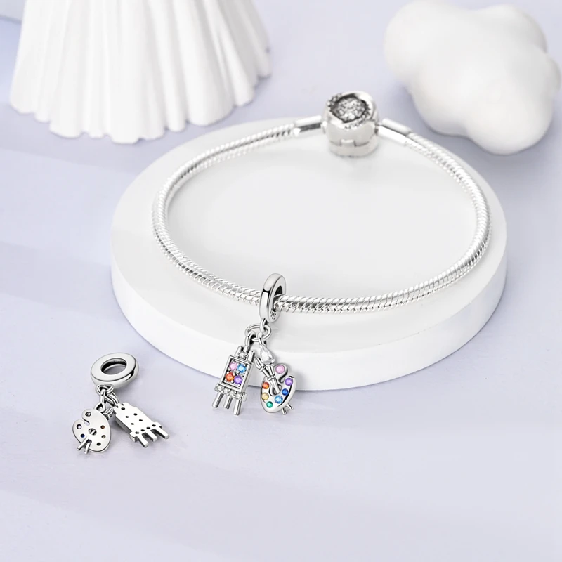 Original Sterling Silber Charms Perlen Dreamcatcher Kaffee Parfüm Anhänger passen Frauen Armband DIY Schmuck Geschenk – Detail 40