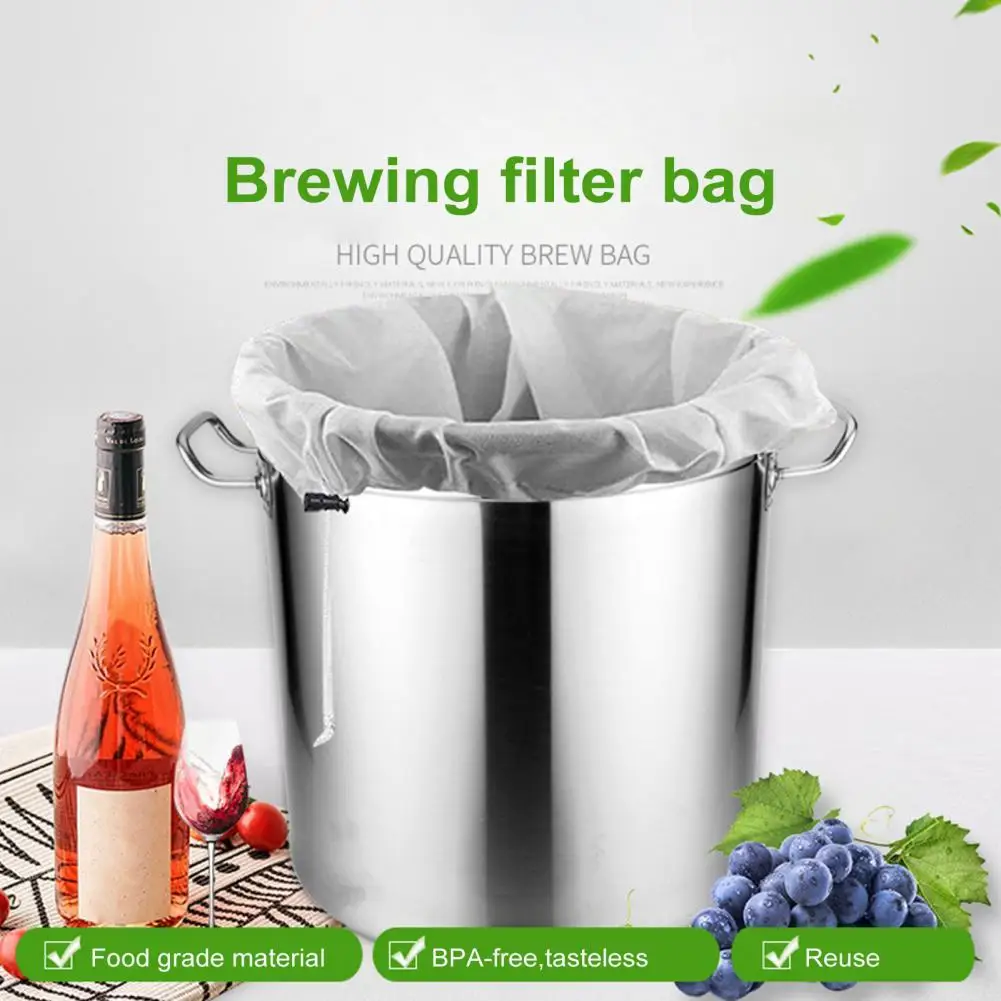 Description Picture 5 of itemBeer Homebrew Filter Bag 250 Micron Fine Mesh Strainer Bag Reusable Brewing Bags Home Brewing Hops Grains Fruit Wine Beer Making