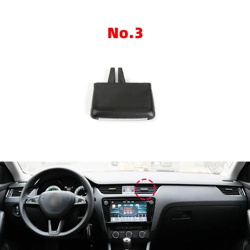 1/2/4PCS Car Front Air Conditioning Outlet AC Vent Tab Clip Replacement for Skoda Octavia 3 RS MK3 A7 2015-5E0819701 ac air conditioner vent grille,adjust clip