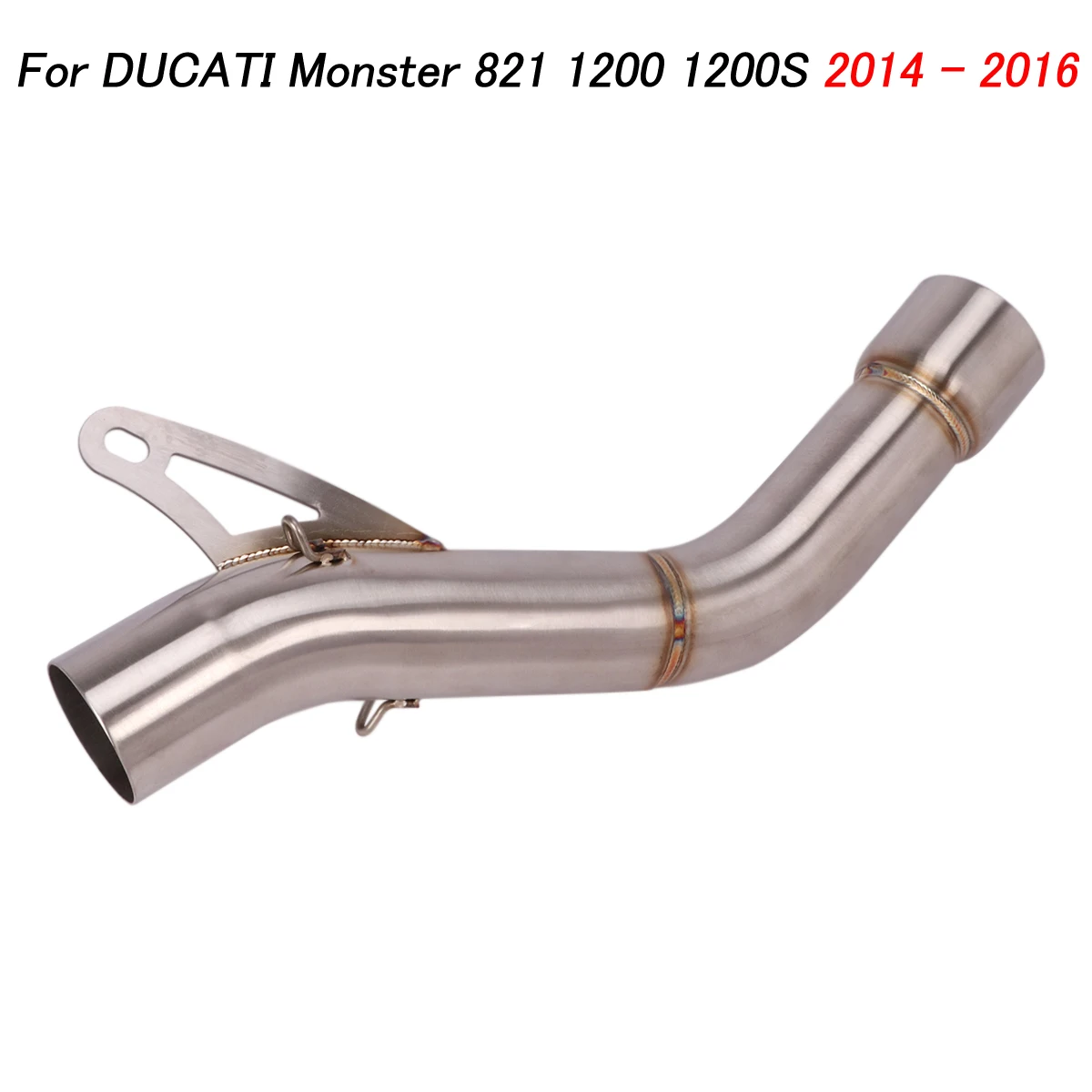 

Выхлопная труба Mid Link для DUCATI Monster 821, Monster 1200, 2014-2016, мотоциклетный глушитель выхлопной трубы, модифицированный, с катализатором