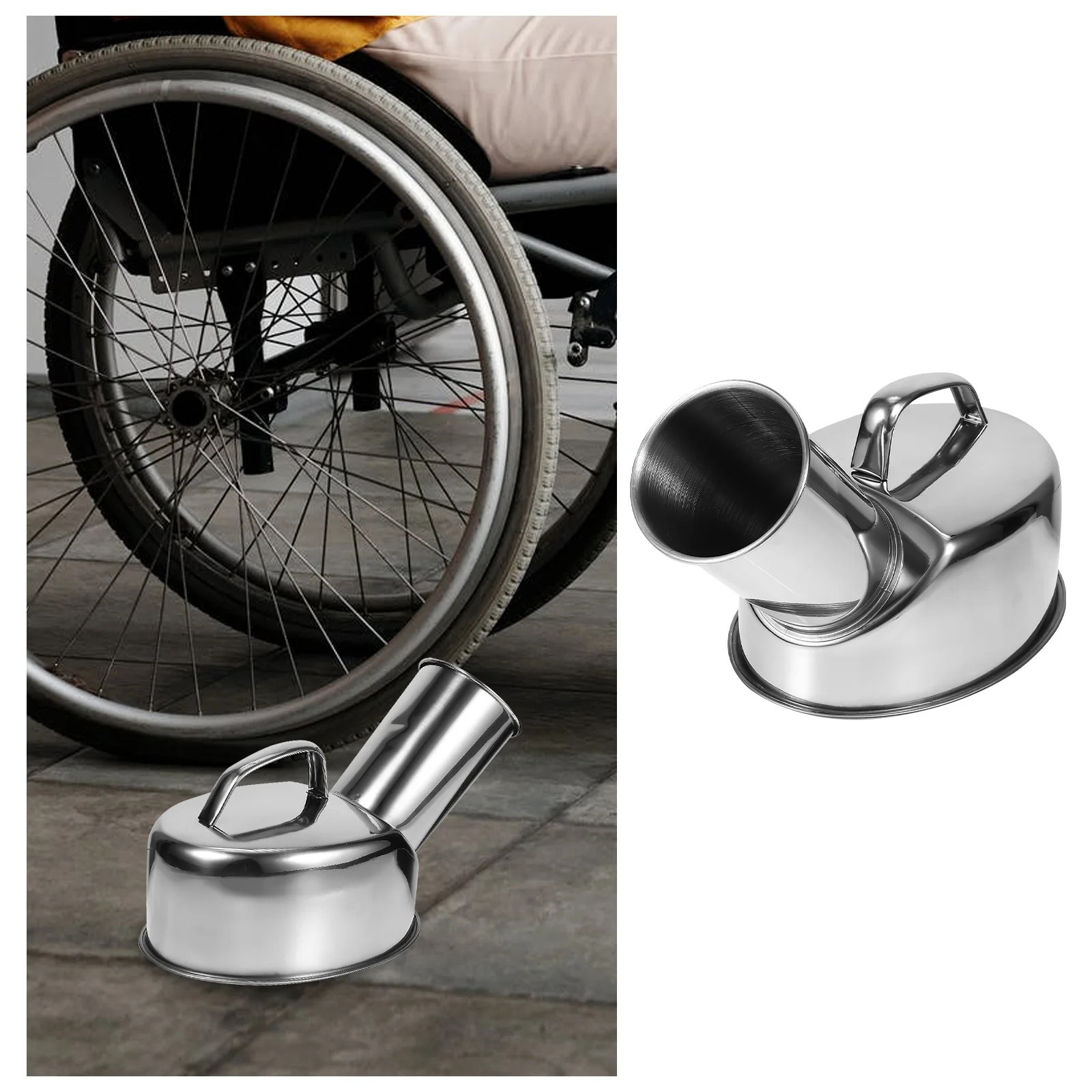 

Rustproof Stainless Steel Man Urinal Portable Male Patient Urinal Potty Aid Bottle Man Toilet Supply For Outdoor Hospital Care