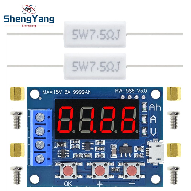 TZT 1.2V 12V 18650 ZB2L3 Li-ion Lithium Battery Capacity Tester + Resistance Lead-acid Battery Capacity Meter Discharge Tester