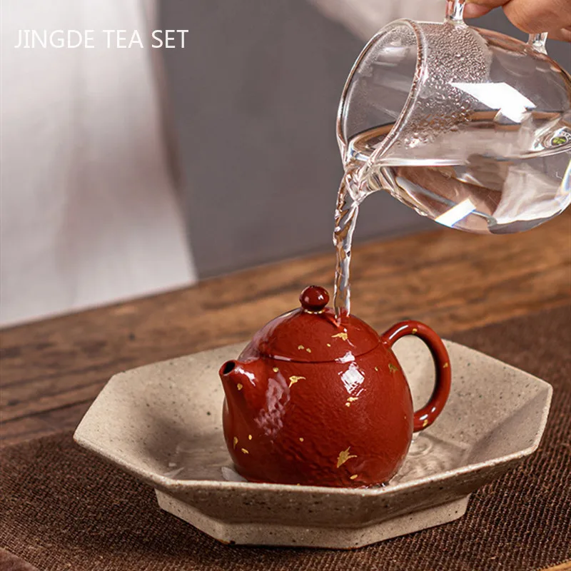 High Quality Yixing Purple Clay Tea Pot Raw Ore Dahongpao Handmade Tea Maker Household Customized Beauty Teapot Chinese Tea Set