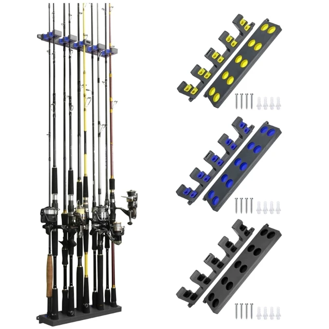 Fishing Rod Holder for Wall Mount Fishing Rod Bracket Rod Rack Ceiling Hold  Up to 9 Rod Storage Vertical Horizontal - Aliexpress