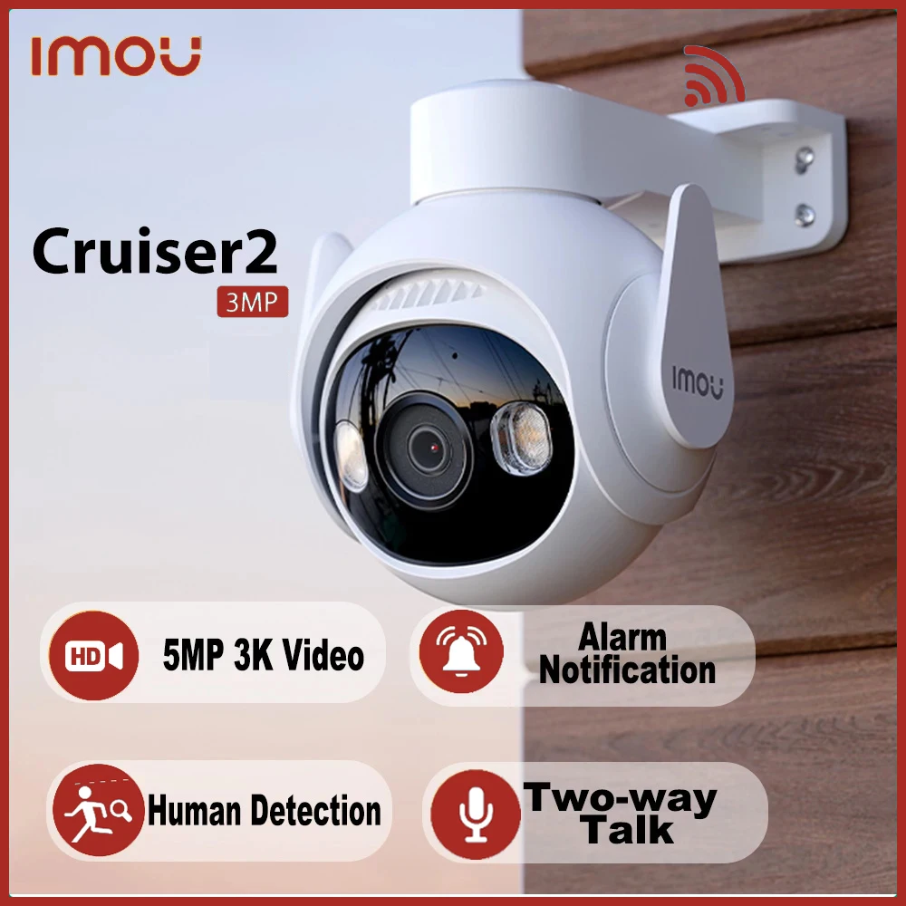 

IMOU Cruiser 2 Camera 3MP WiFi Surveillance Outdoor Security Smart Tracking Human Detection Full Color Night Vision IP66