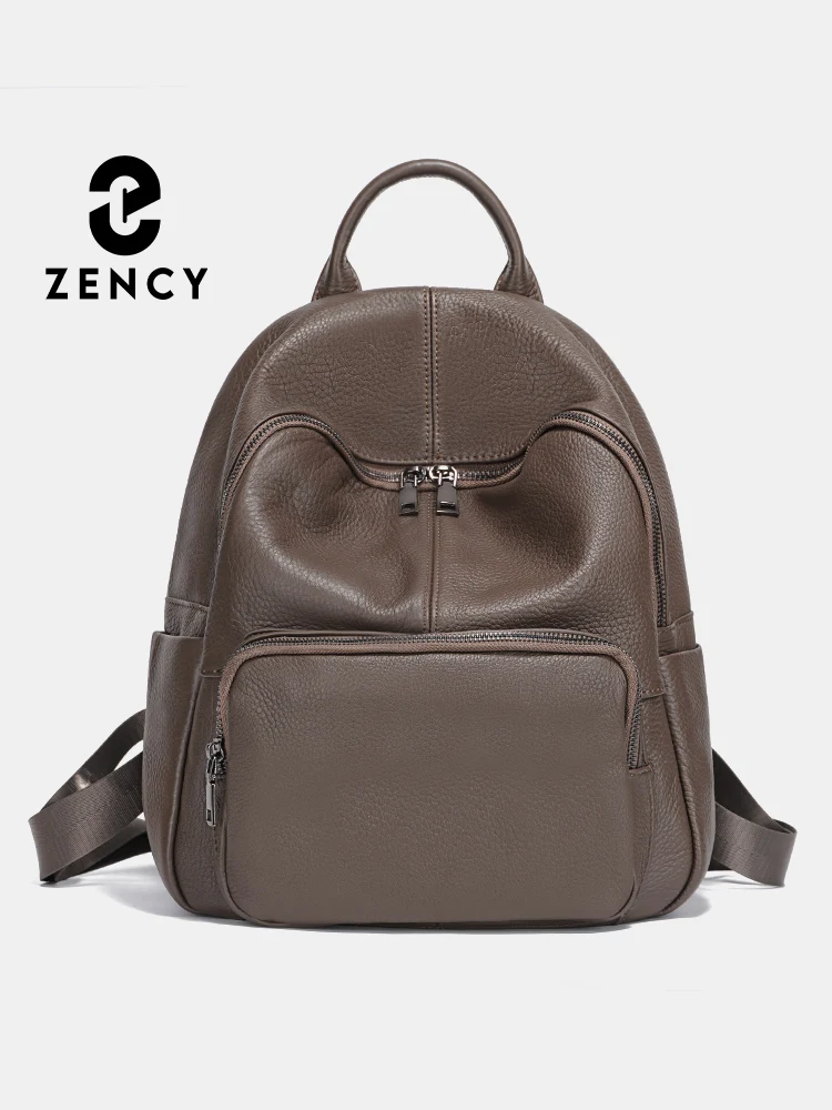 

Zency Women Backpack 100% Genuine Leather Ladies Large Capacity Travel Bags Preppy Style Schoolbag Knapsack Rucksack For Commute