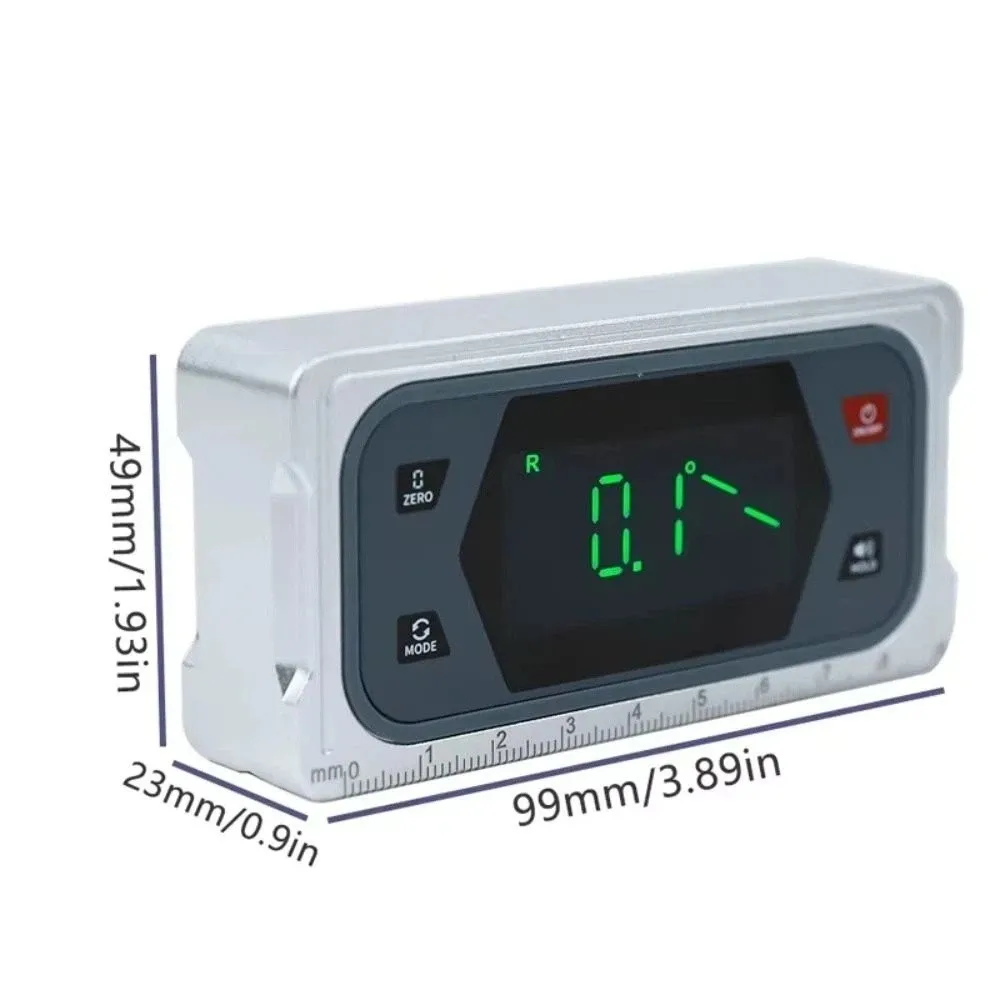자석식 디지털 각도기 백라이트 LCD V 홈 베이스 디지털 경사계 음성 기능 백라이트 디스플레이 각도 측정기