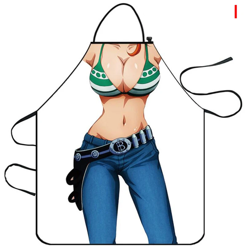 Creative Sexy Apron Kitchen Apron Funny Muscle Man Women Aprons Dinner Party Cooking Apron Cooking Pinafore Home Cleaning Tools