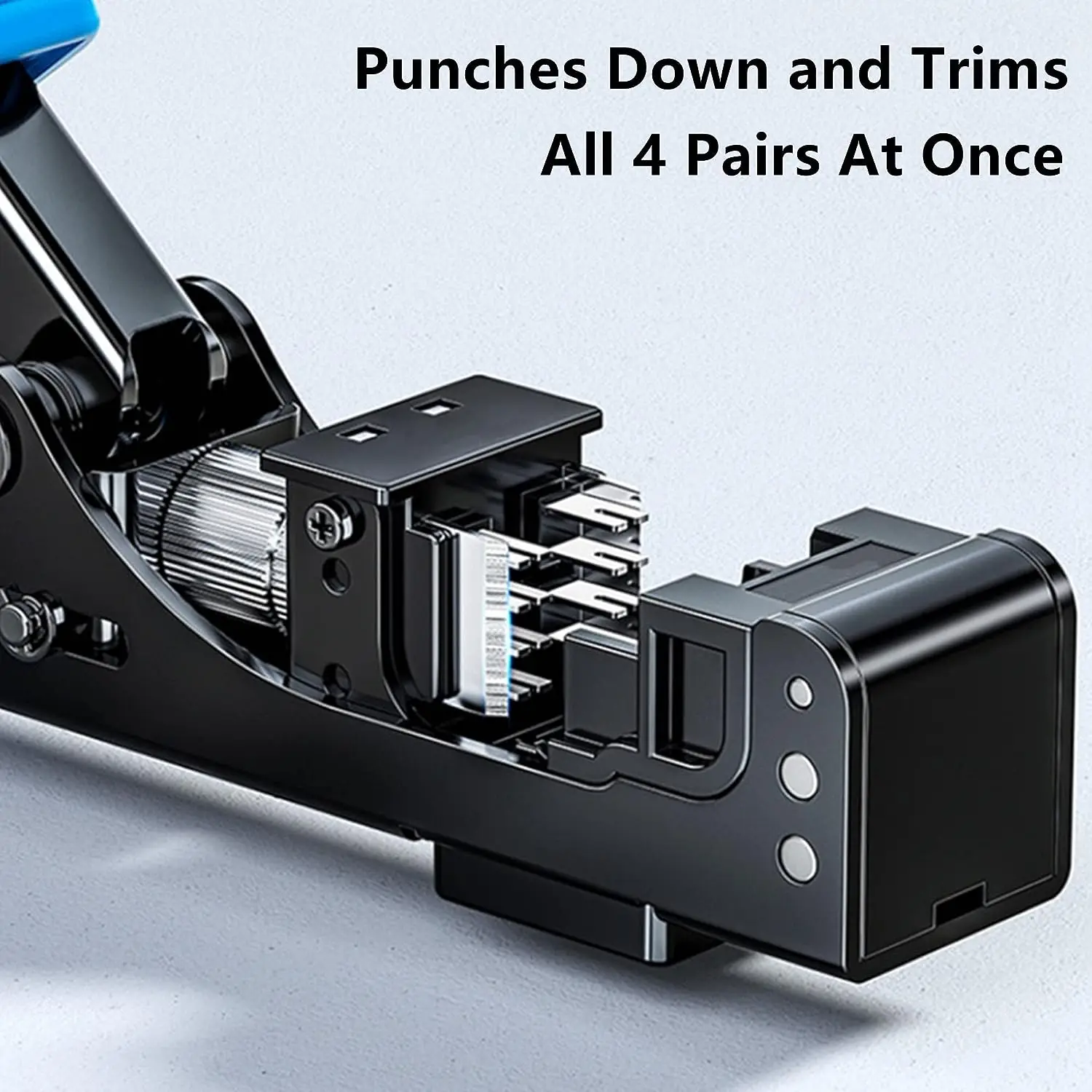 Zoerax-keystone Jack Punch Down Ferramenta 90 Graus Modular Específico Fit Cat5 5e Cat6 6a Adaptador Terminação Rápida Crimper - Imagem 4