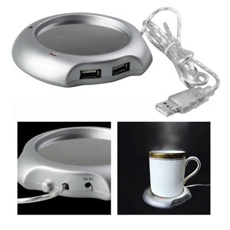 USB Drink Warmer with 4-port USB Hub