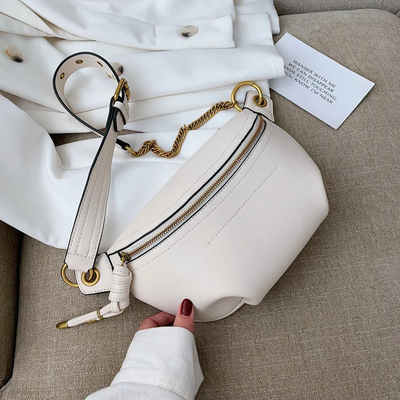 

Women Waist Packs Leather Fanny Letter Belt Bags New High Quality Shoulder Wild Messenger Fashion Chest Crossbody Bag Pouch