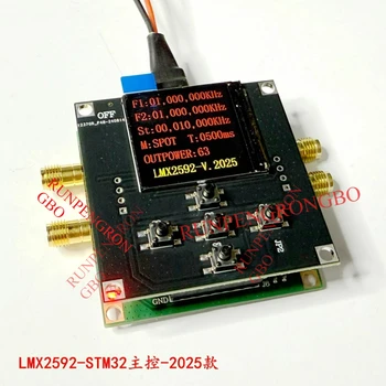 LMX2592 Modulo sorgente di frequenza da 10 GHz Anello bloccato a fase Basso rumore Uscita a banda larga da 20 M-10 GHz Supporta il controllo principale TFT