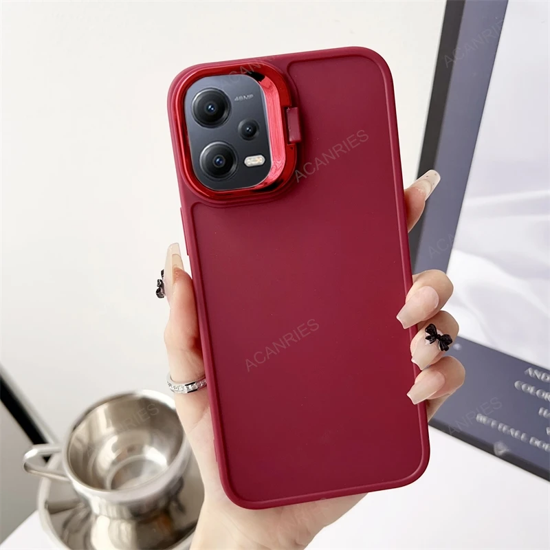 Invisible Holder Silicone Soft Case For Xiaomi Mi Poco X5 Pro 5G X3 Nfc X6 C65 M6 4G M3 F6 Stand Cover Poko X 5 3 M 6 5pro 3pro_voghion.com