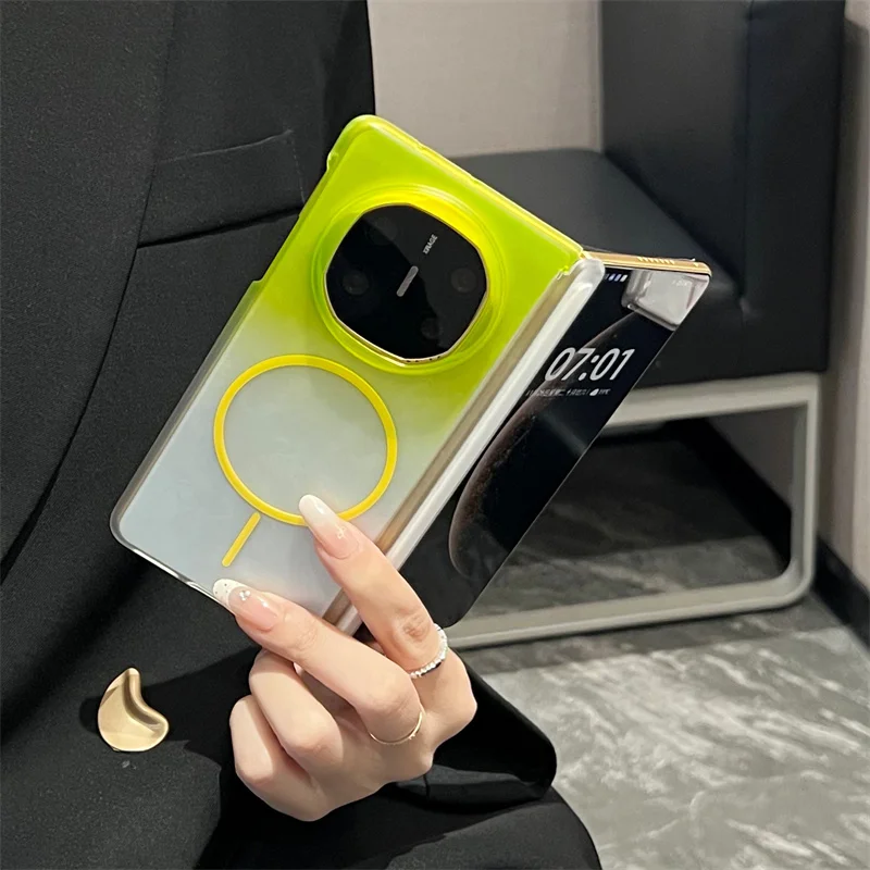 Transparent Slim Magnetic Wireless Charging Protective Hard Case Back Cover