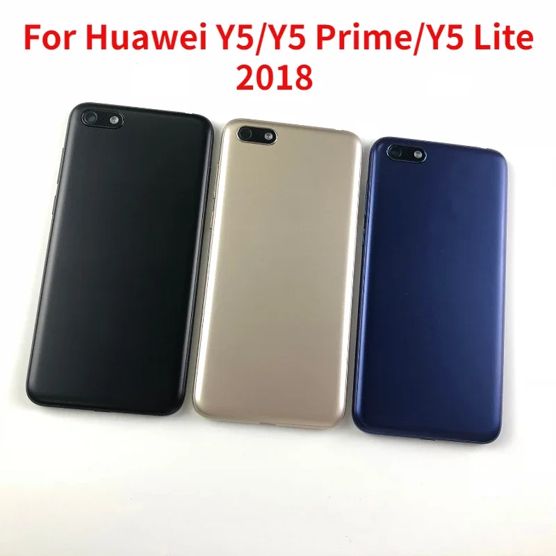 

Battery Cover For Huawei Y5 Y5 Lite Y5 Prime 2018 Housing Case Rear Door Back Cover with Middle Frame+Power Volume Buttons