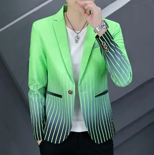 

spring men's loose coat suit Gradual Color trend suit jacket blazer top