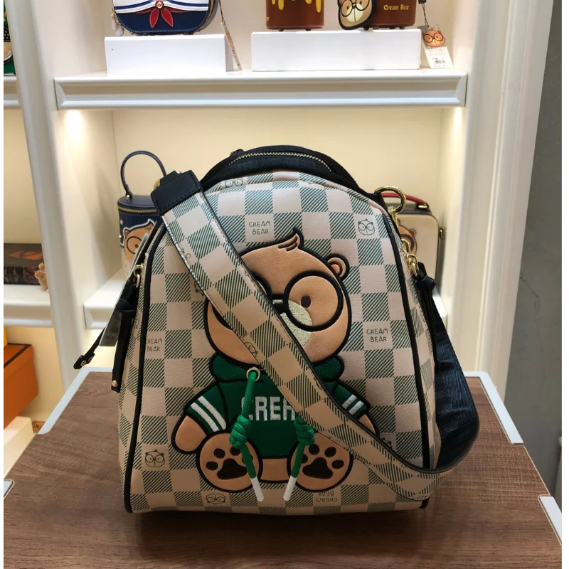 Casual Backpacks Bear Design Single Shoulder Double Shoulder Backpack Cartoon Cute Ladies Package Bag Women Trend 2024 Knapsack