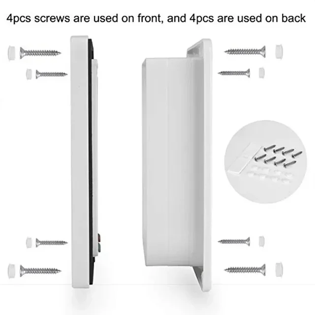 Cat Flap Door with 4 Way Security Lock Dog Flap Door for Dog Cats Kitten ABS Plastic Small Pet Gate Door Kit Cat Dogs Flap Doors 5