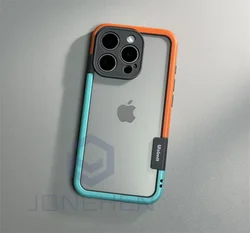 Vibrant Shockproof Silicone Bumper Case with Heat Dissipation - iPhone 13 Mini (Orange Blue BK)