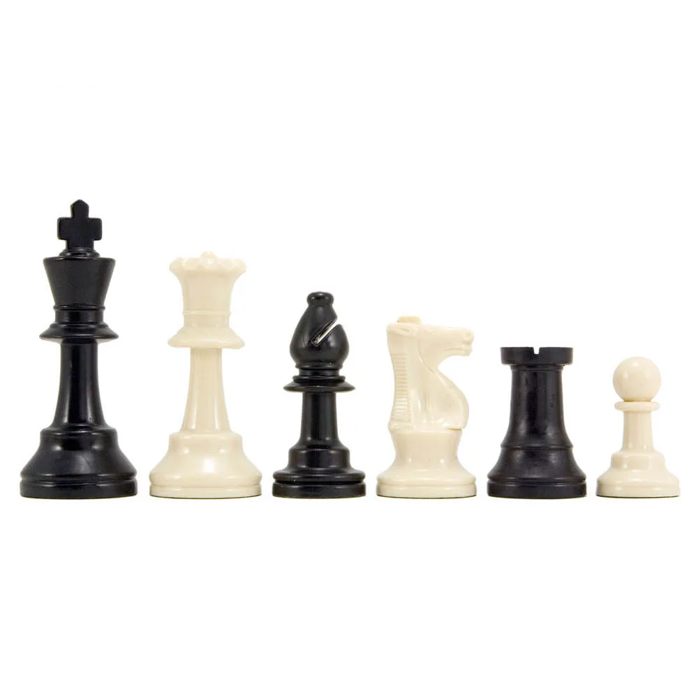 97mm King Height Plastic Chess Set 4 Queens 34 PS Resin Chess Pieces 51x51cm Board Club School Training