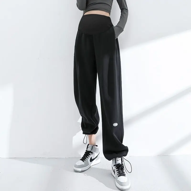 Maternity pants Pregnant Women's Trousers for Spring and Autumn Wear Thin Loose Fashion Wide Leg Pregnant Women's Trousers for Autumn