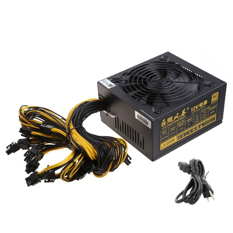 

Atx ETH Mining Power Supply 95% Efficiency for 8 GPUs 2000W 2200W 1800W