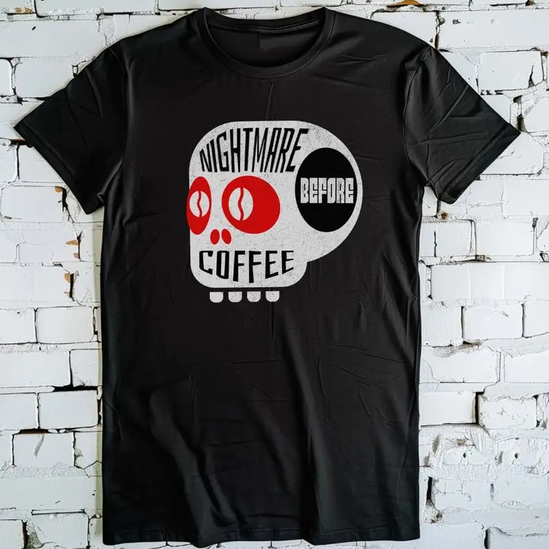 

Nightmare Before Coffee Fix: Retro Skeleton Coffee Tee