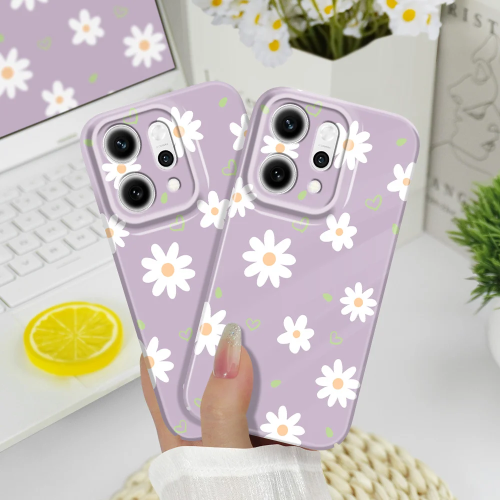 Tender Daisy Design Hard Phone Case with Film Cover