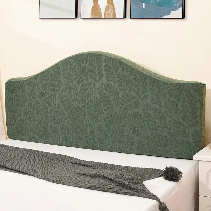 Elastic Headboard Cover Home Hotel Soft Dustproof Headboard Cover Half Arc Shape All-inclusive Velvet Protector