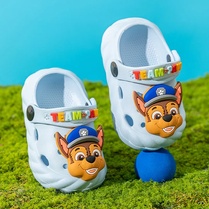 Kids' Cartoon Dog Hole Shoes Baby Indoor and Outdoor Sandals Boys Girls Home Heel  Wrap Non-Slip Wear-Resistant Slippers
