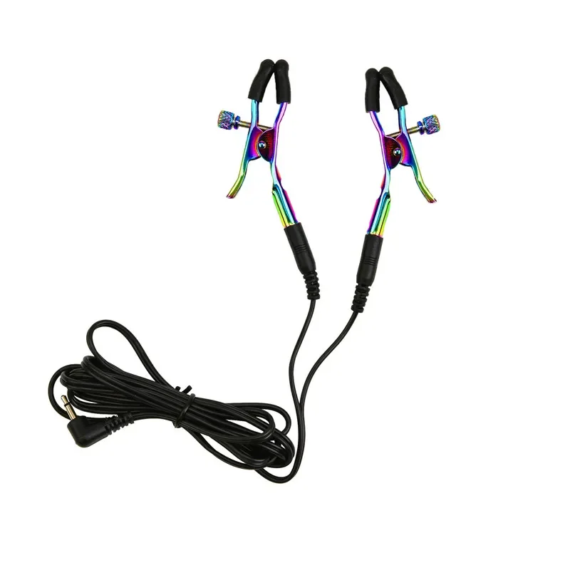 Sex Products Electric Shock Nipple Clamps Accessory Breast Body Massage Clitoris Clips Penis Stimulation Sex Toys For Couple electro sex toys electric sex toys