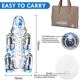 Wireless Remote Control Glans Vibrator Penis Trainer Sex Toys for Men Delay Lasting Glans Trainer Vibrators Male Masturbator 6