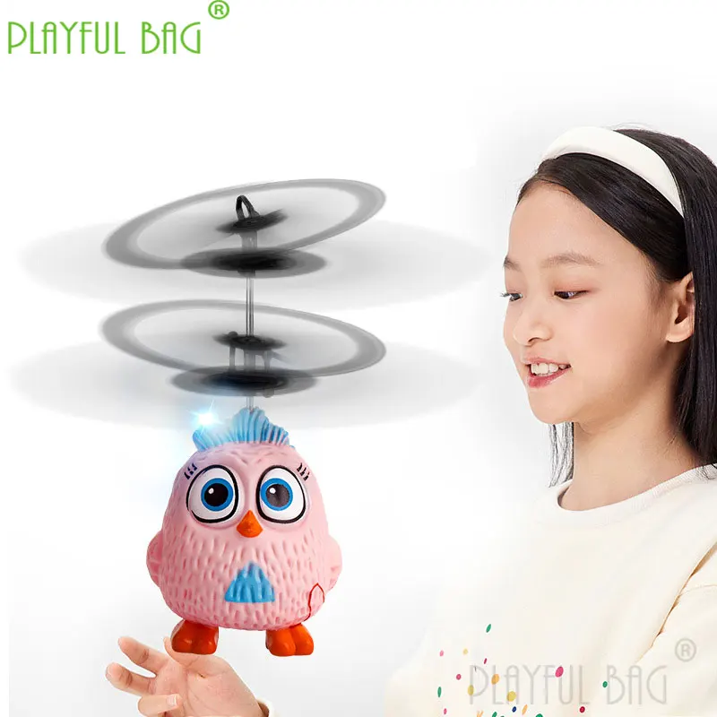 New Hot Mini Cute Fly Bird Drone Fly Flashing Helicopter Gesture Induction Pink Children RC Gift Figure USB Kid Toys VD114 2