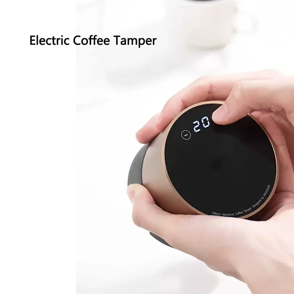 58MM Portable Coffee Tamper Electric Coffee Tamper Rechargeable Tamper Flat Espresso Coffee Tools 5