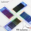 Lashonly YY Shape Blue Purple Brown Eyelash Extension Soft Natural Synthetic Mink Hand Woven Premium Colored Mesh Net Cross Lash 1